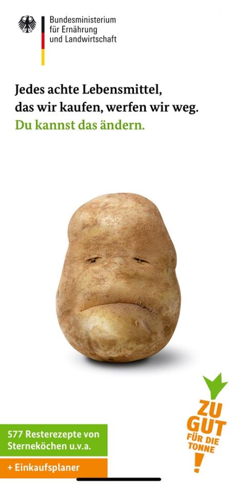 Plakat: Jeder achte Lebensmittel